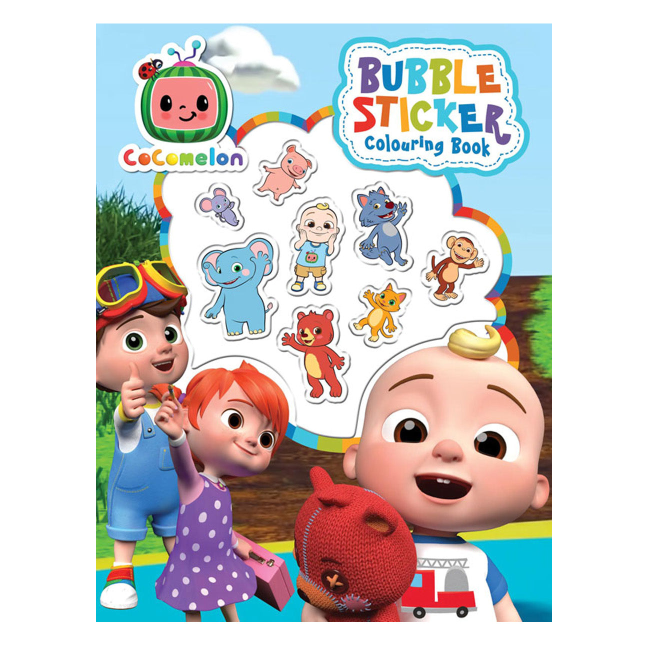 Cocomelon Bubble Sticker Colouring Book