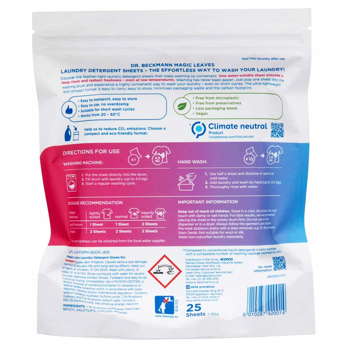Magic Leaves Laundry Detergent Sheets BIO 25 sheets