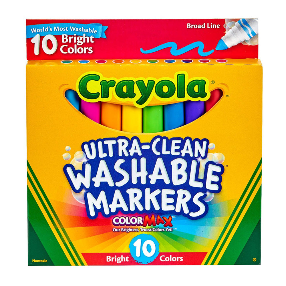 Washable Bright colors Marker Set, 10-Colors, Broad