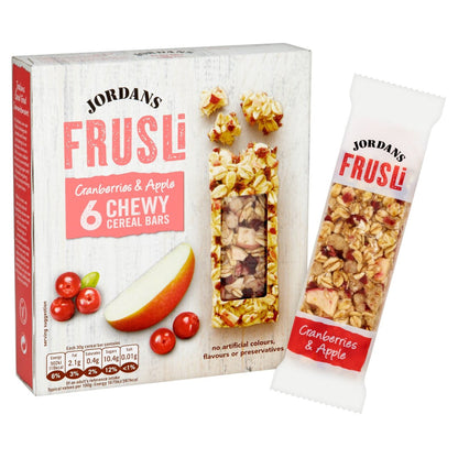 Cranberry & Apple Frusli Cereal Bars 6 x 30g