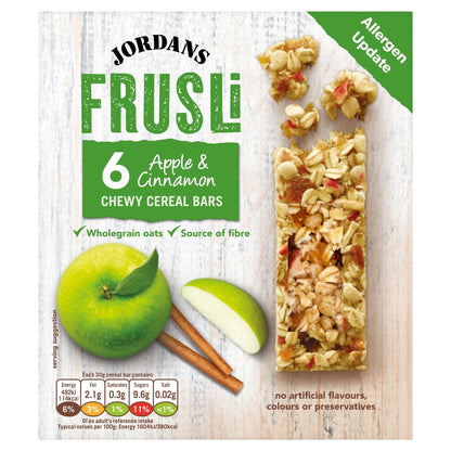 Frusli Apple & Cinnamon Cereal Bars 6 x 30g