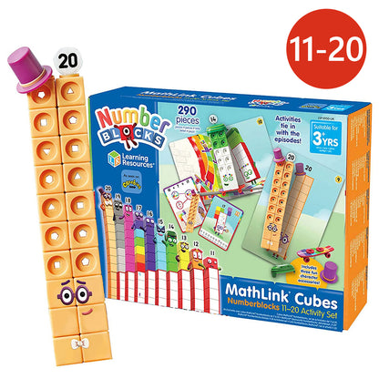 Numberblocks MathLink Cubes Learning Resources toys 11-20 Activity Set