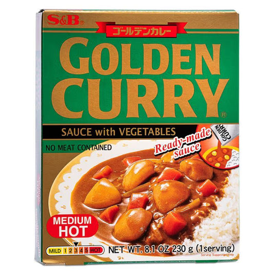 S&B Golden Curry Sauce with Vegetables (Medium Hot) size: 230g product of: Japan