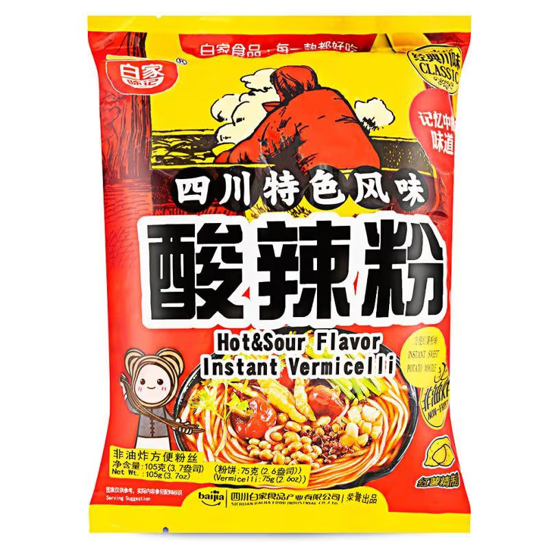 Bai Jia Hot & Sour Flavour Instant Vermicelli