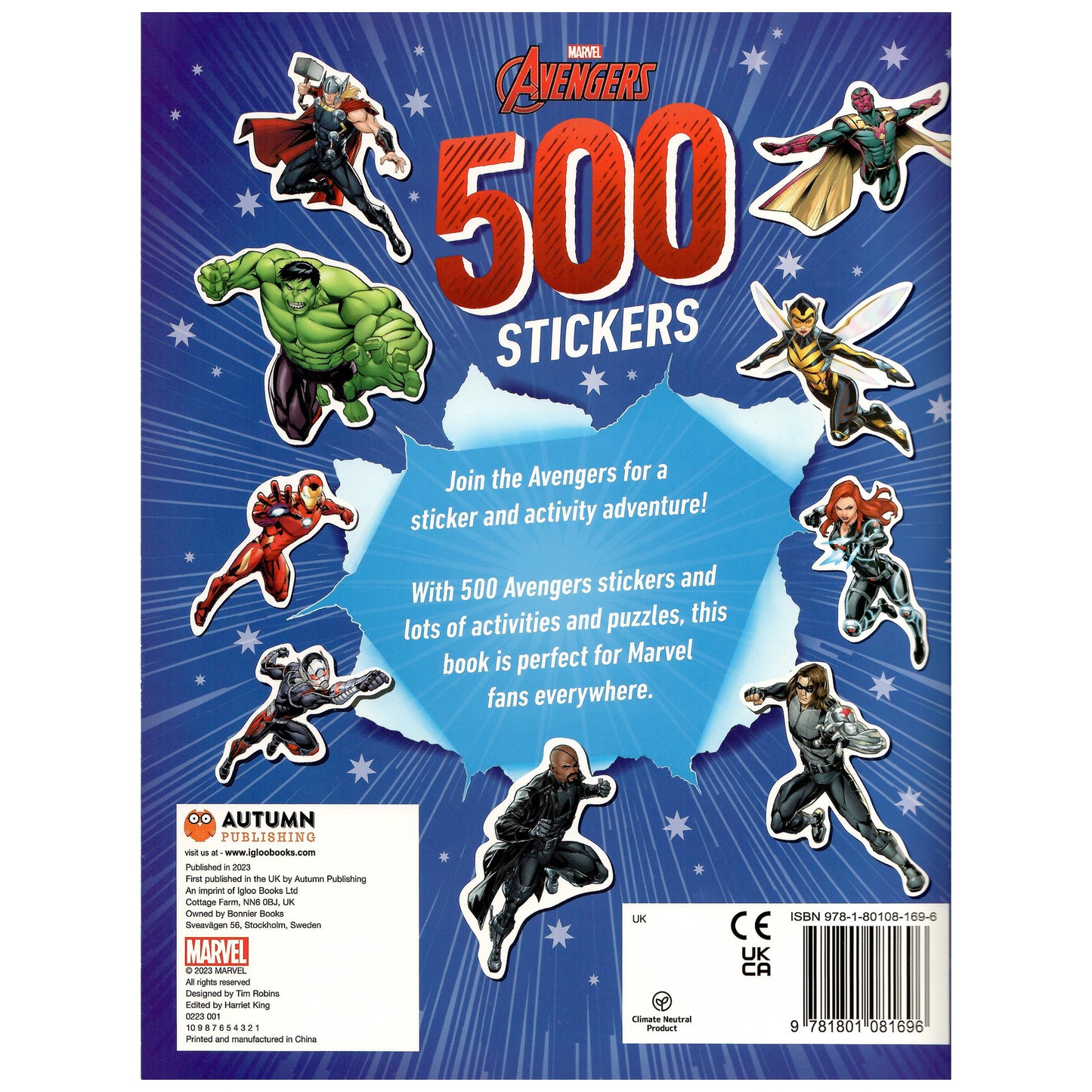 Avengers 500 Stickers activity book