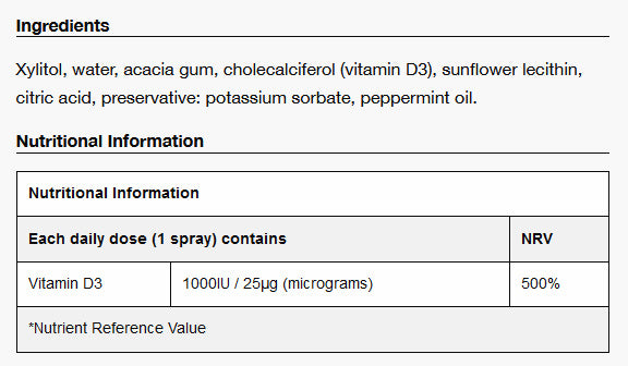 D1000 Vitamin D Oral Spray 15ml