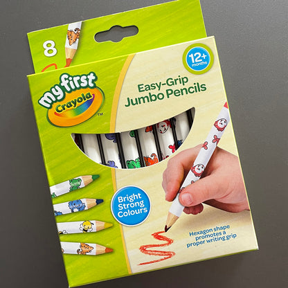 My First Crayola Jumbo Decorated Hexagon Pencils 8 per pack