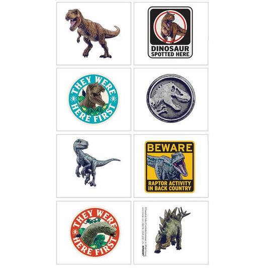 Jurassic World Tattoos 1 sheet