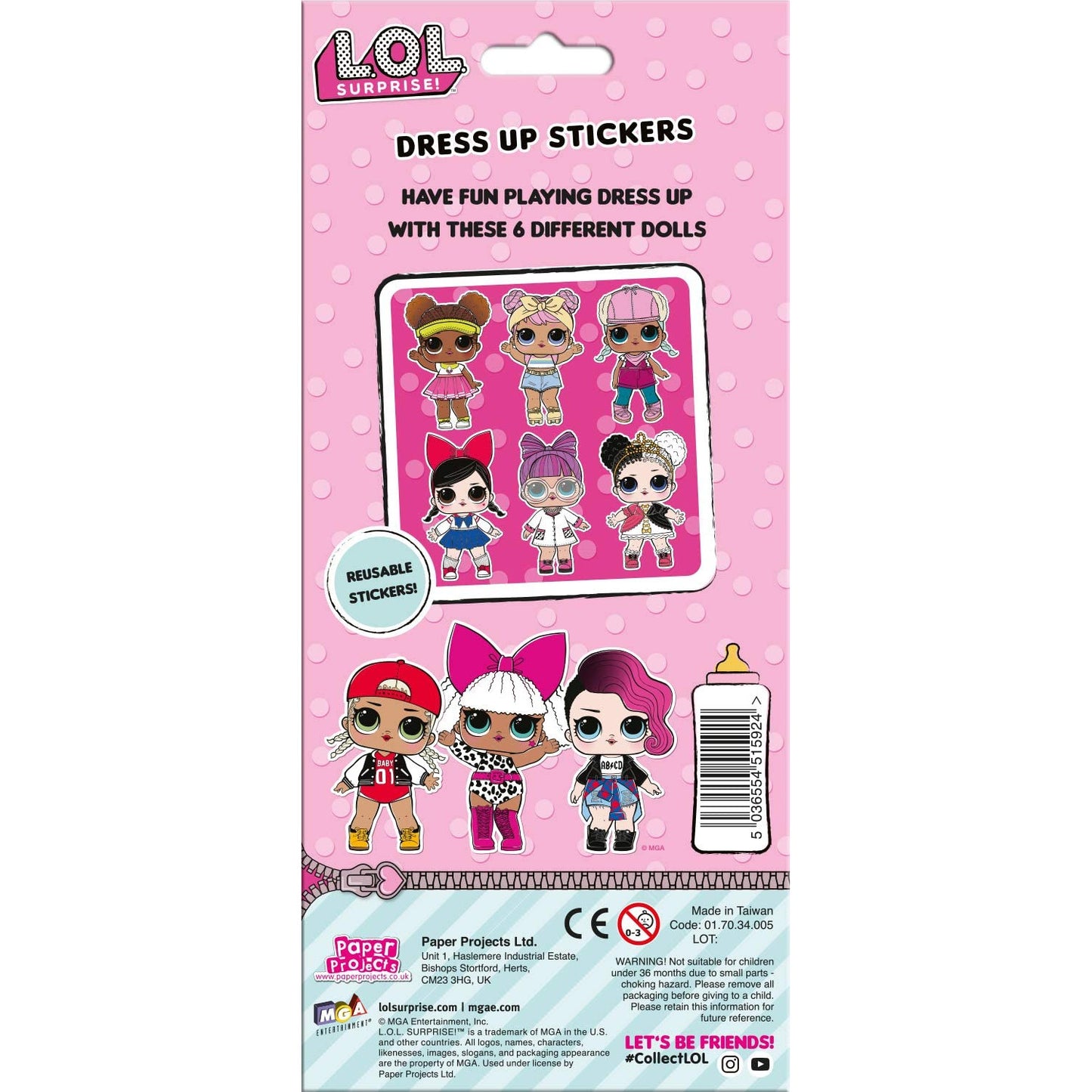 L.O.L. surprise Chunky Foam Dress Up Stickers