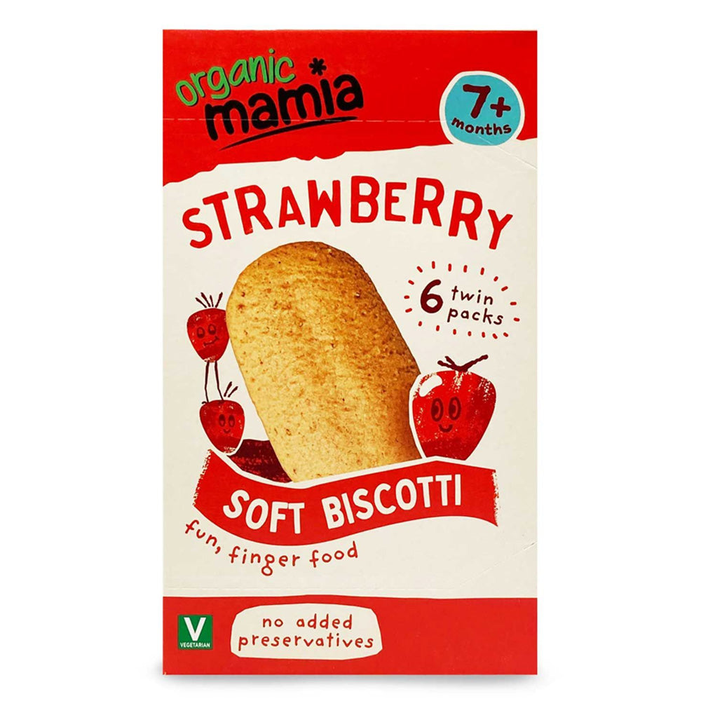 Organic Strawberry Soft Biscotti Biscuit 6x20g