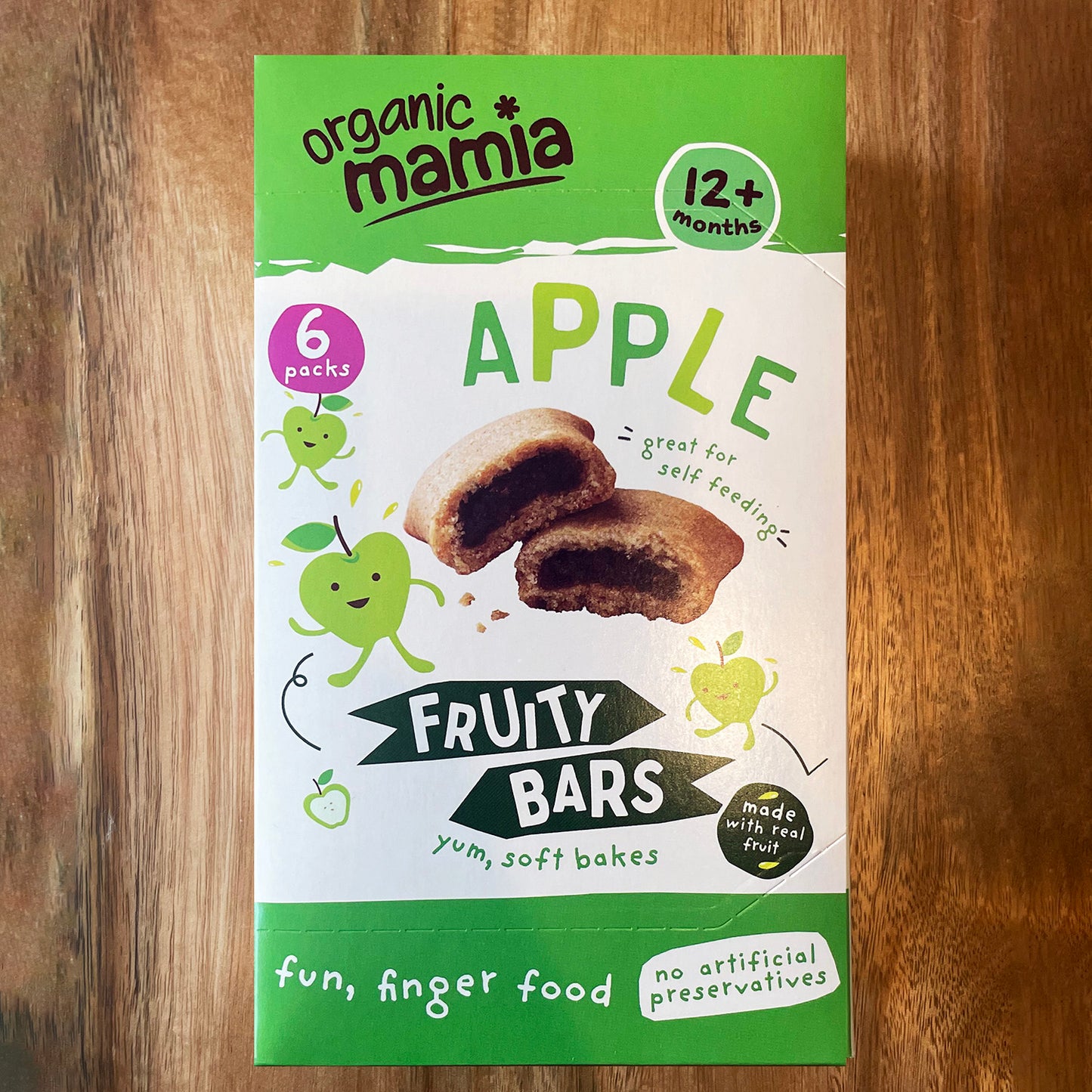 Organic Apple Fruity Bars 6x20g