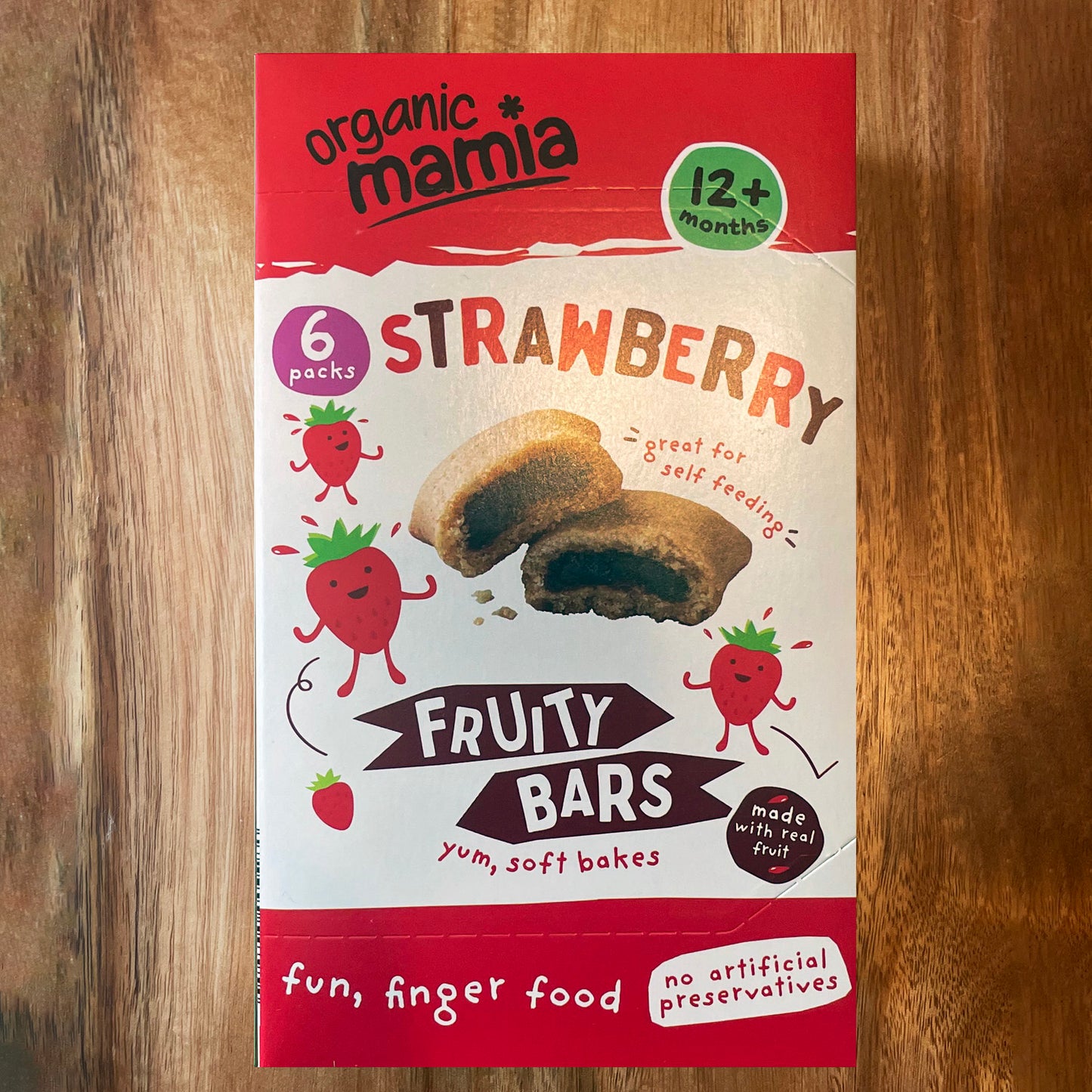 Organic Strawberry Fruity Bars 6x20g