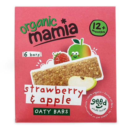 Organic Strawberry & Apple Oaty Bars 6x25g