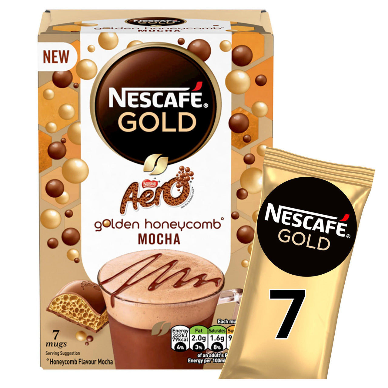 Gold Aero Golden Honeycomb Mocha 133g