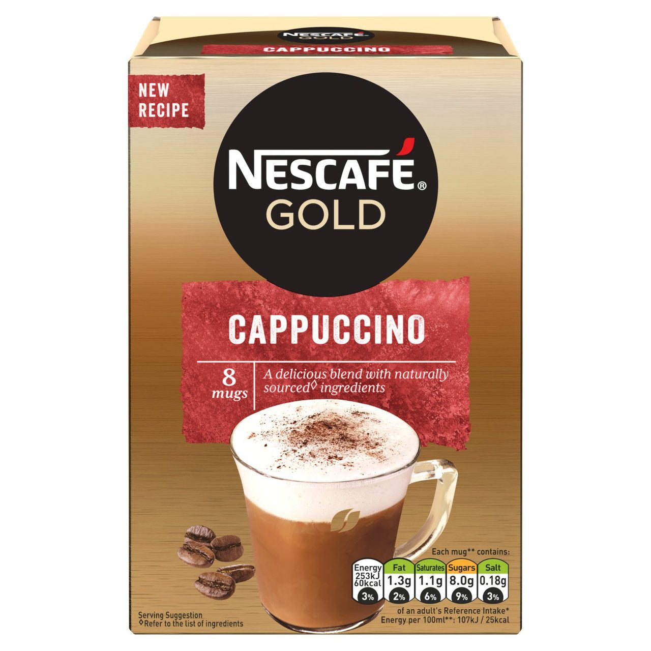 Gold Cappuccino Instant Coffee 8 Sachets