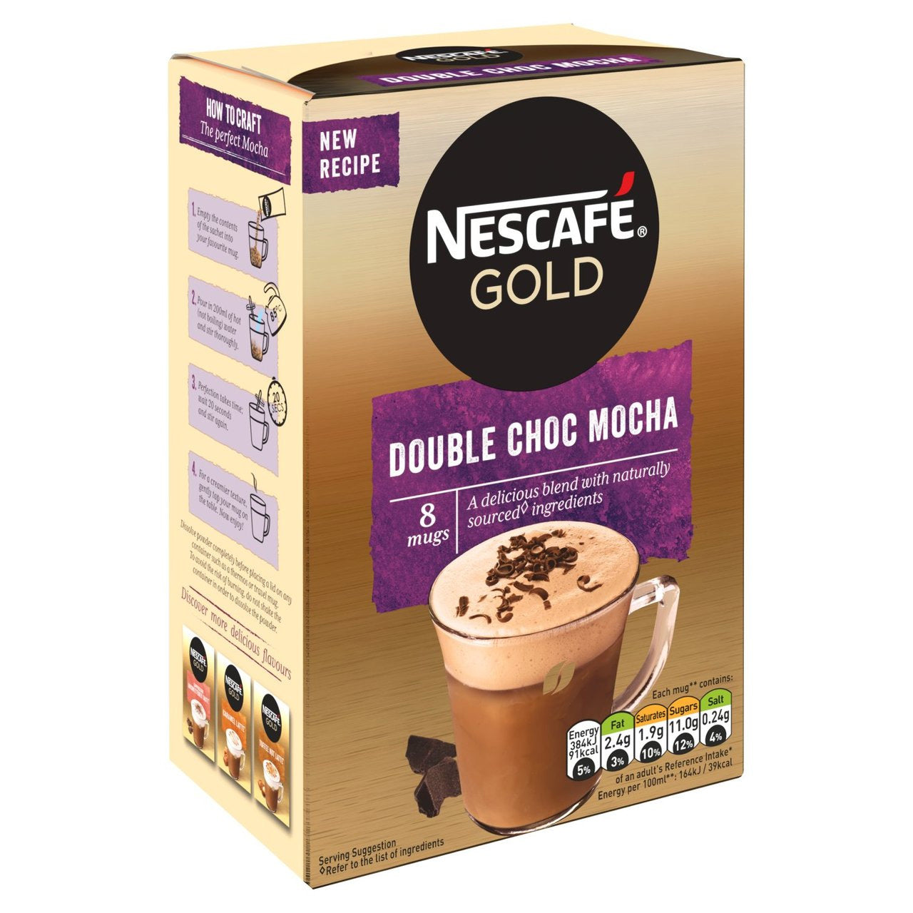 Gold Double Choca Mocha Instant Coffee 8 Sachets