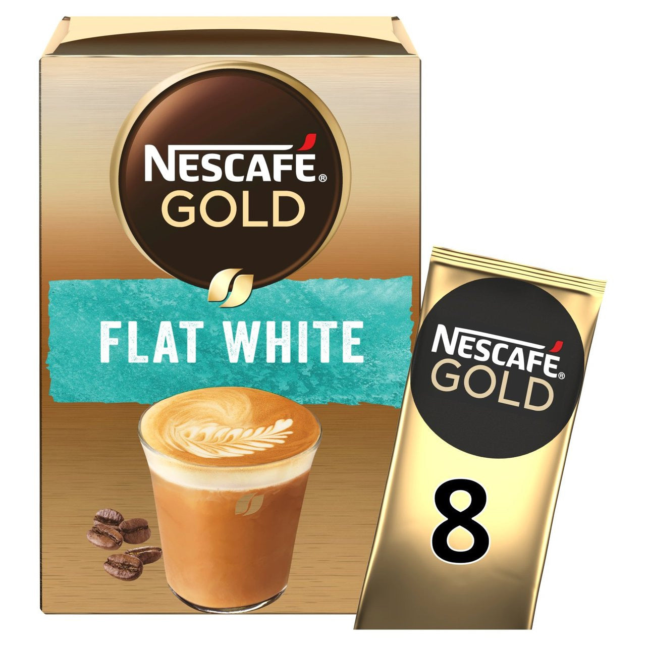 Gold Flat White Instant Coffee 8 Sachets