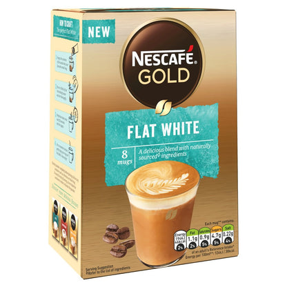 Gold Flat White Instant Coffee 8 Sachets