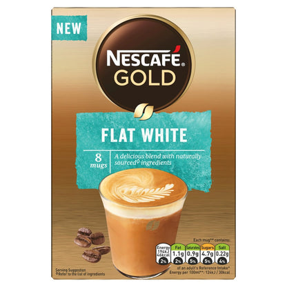 Gold Flat White Instant Coffee 8 Sachets