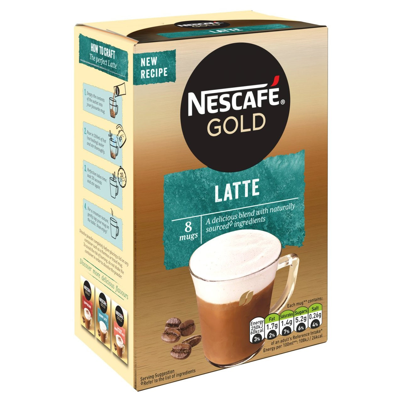 Gold Latte Instant Coffee 8 Sachets