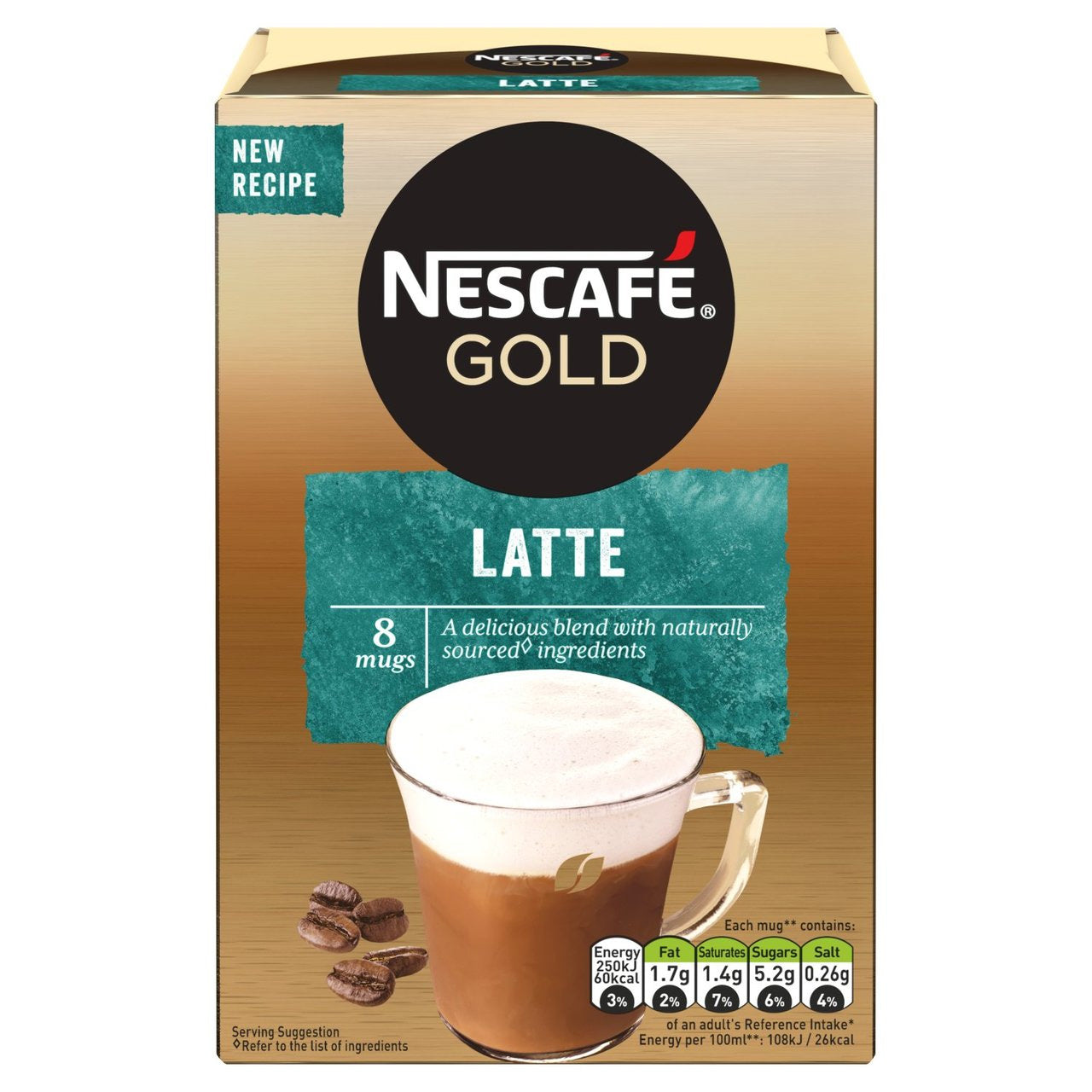 Gold Latte Instant Coffee 8 Sachets