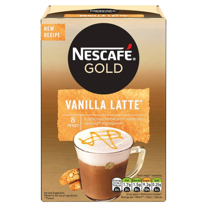 Gold Vanilla Latte Instant Coffee 8 Sachets