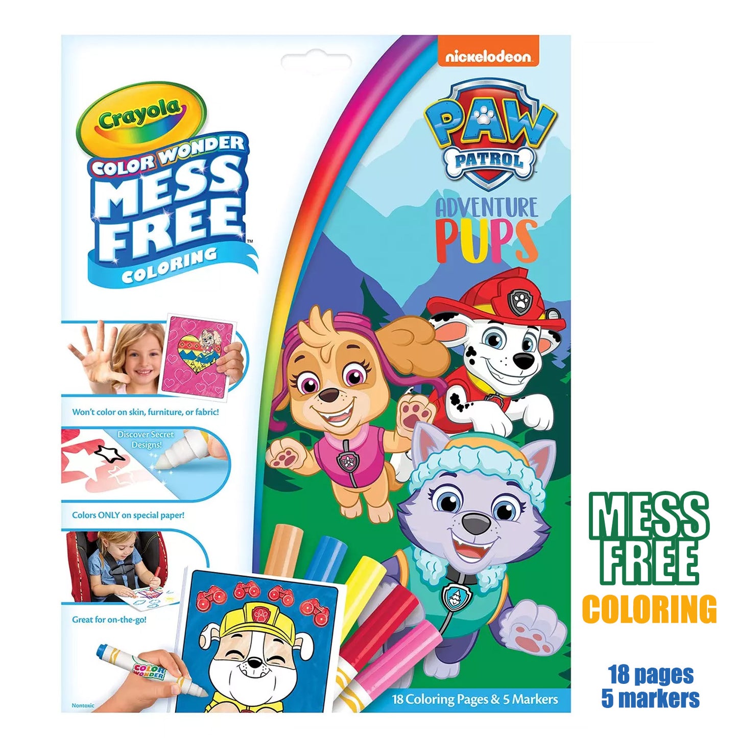 Color Wonder Paw Patrol Adventure Pups Coloring Pages Set