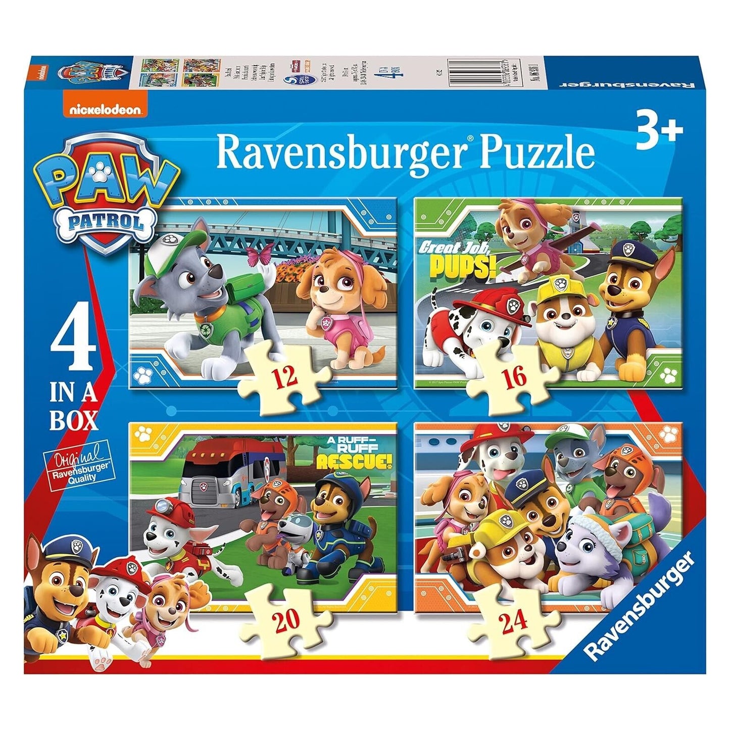 Paw Patrol 4 in a Box Jigsaw Puzzle