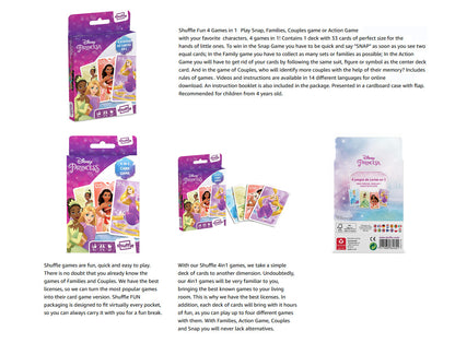 SHUFFLE Fun 4-in-1 PRINCESS Card Game