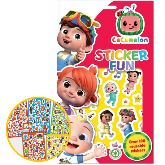 Cocomelon Reusable Sticker Fun 100pc