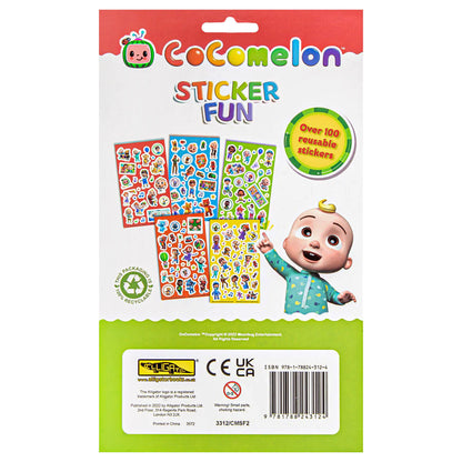 Cocomelon Reusable Sticker Fun 100pc