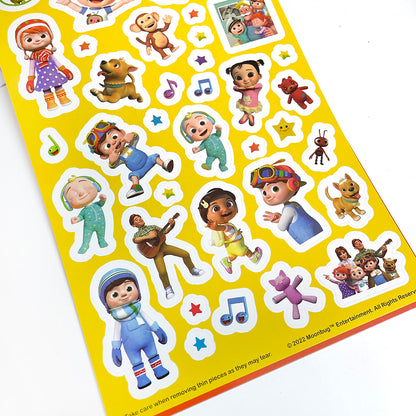Cocomelon Reusable Sticker Fun 100pc