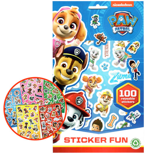 Paw Patrol Reusable Sticker Fun 100pc