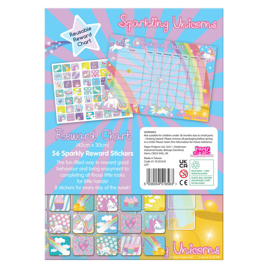 Magical Unicorns Reward Chart and Stickers